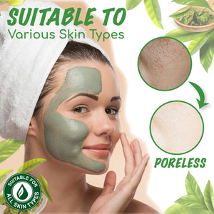 Juxek™ Green Tea Clay Mask Stick For Oil Control, Blackhead Reduction, and Pore Minimization
